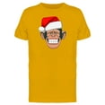 thumbnail image 1 of Happy Chimpanzee With Santa Hat T-Shirt Men -Image by Shutterstock, Male XX-Large, 1 of 2