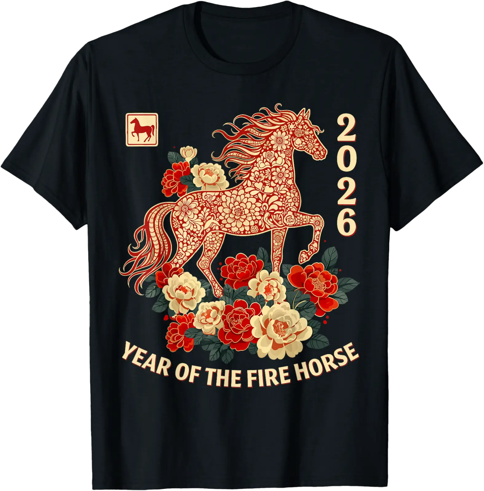 Happy Chinese Lunar New Year Of The Horse 2026 Kids Women T-Shirt All ...