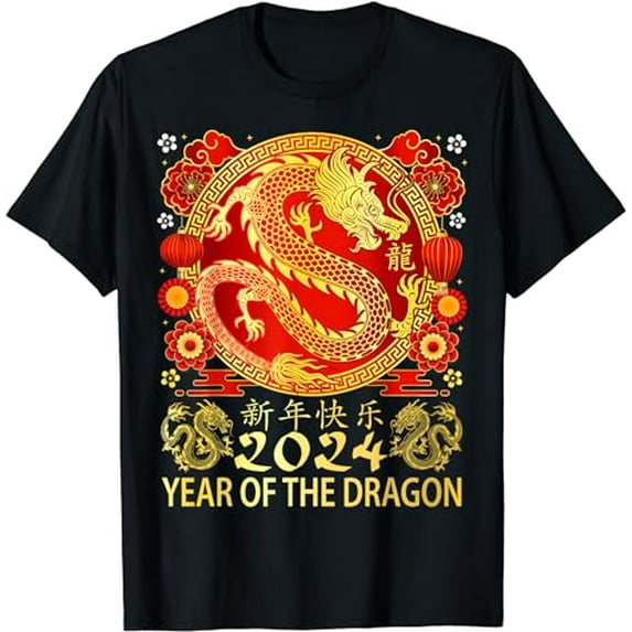 Happy Chinese New Year 2024 Year Of The Dragon zodiac Family T-Shirt