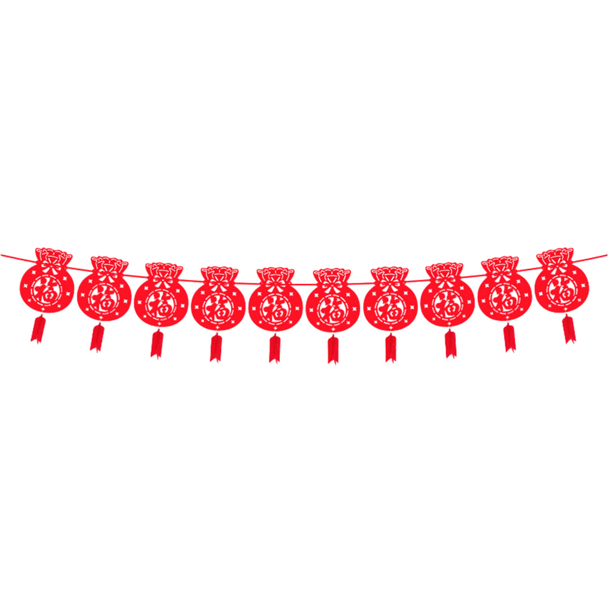 Happy Chinese New Year Banner Decoration Lunar New Year Fu Character