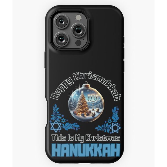 Happy Chrismukkah Christmas Hanukkah Phone Case for iPhone 16 15 14 13 12 11 Pro Max Stylish Phone