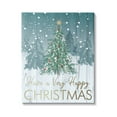 thumbnail image 1 of Happy Christmas Glam Detail Text Rustic Fir Tree Botanical & Floral Graphic Art Gallery-Wrapped Canvas Print Wall Art, 1 of 5