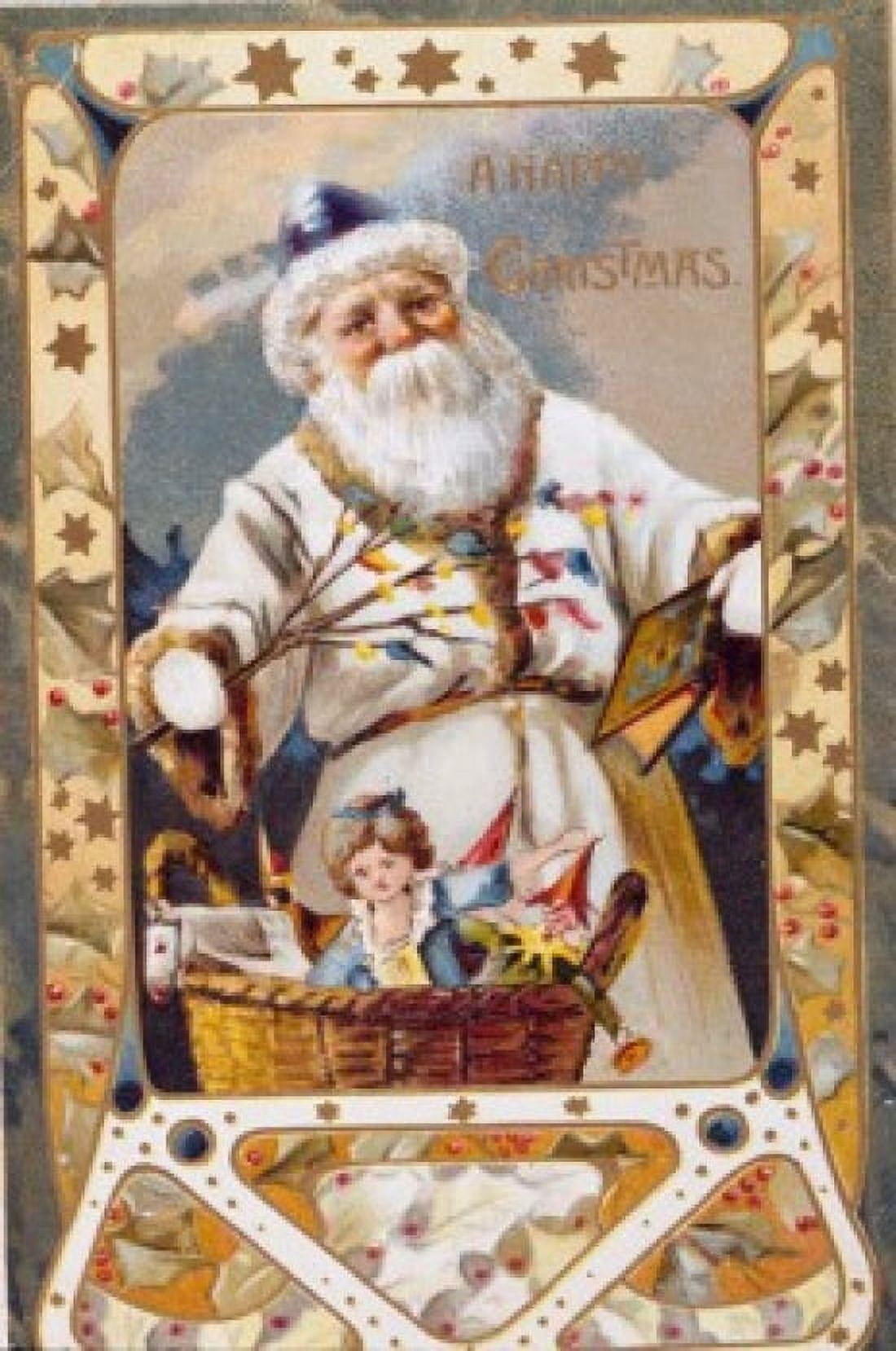 Happy Christmas Nostalgia Cards Canvas Art - (18 x 24)