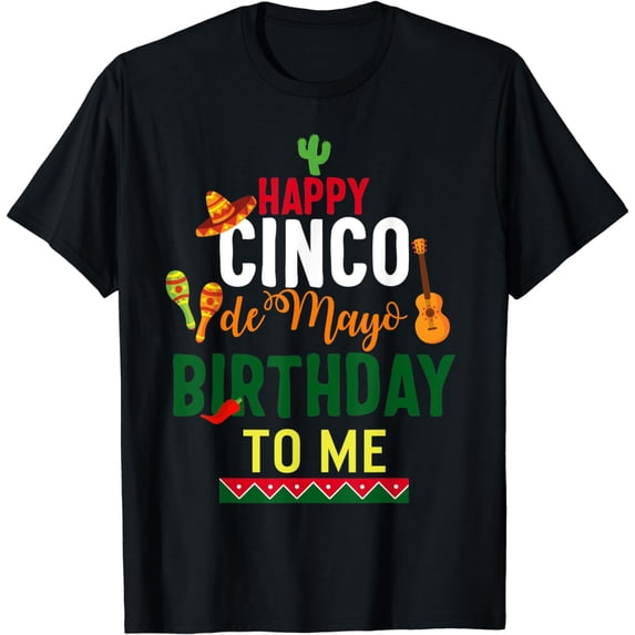 Happy Cinco De Mayo Birthday Mexican Flag Fiesta Kids Gift T-Shirt