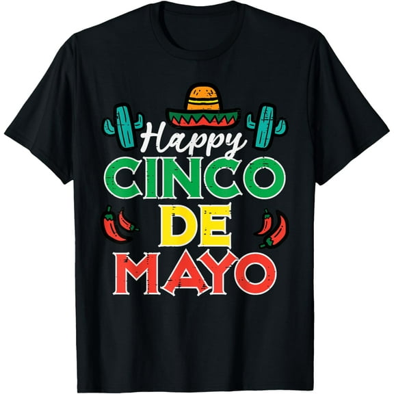 Happy Cinco De Mayo Mexican Party Fiesta Men Women Kids T-Shirt