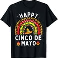 thumbnail image 1 of Happy Cinco De Mayo Rainbow Mexican Fiesta For Women Men T-Shirt, 1 of 4