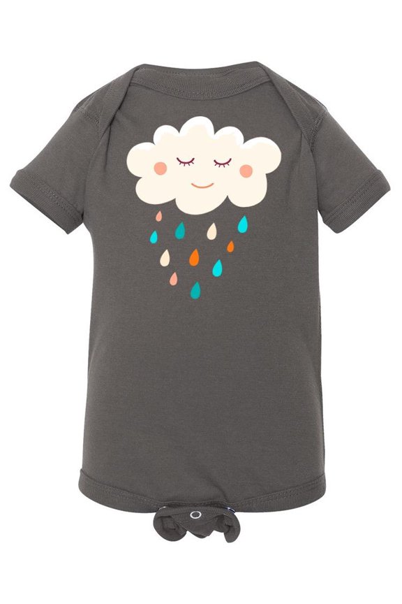 Happy Cloud Raining Bodysuit | Infant | Size Charcoal,24M (Bodysuit)