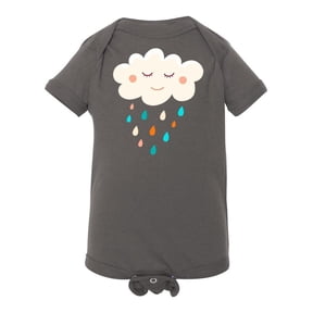 Happy Cloud Raining Bodysuit | Infant | Size Charcoal,24M (Bodysuit)