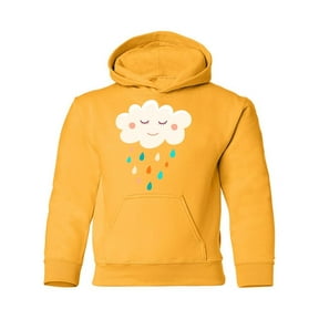 Happy Cloud Raining Hoodie Juniors -Image by Shutterstock, Large