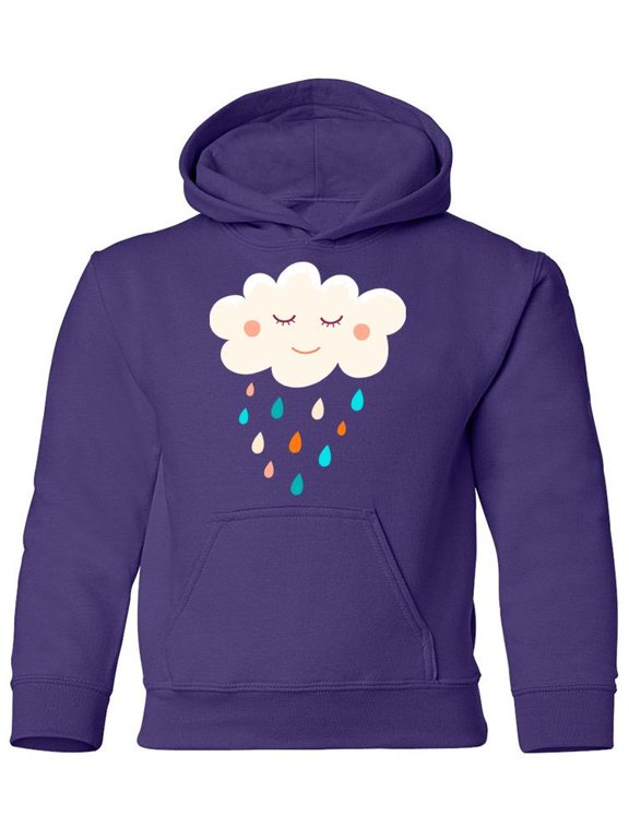 Happy Cloud Raining Hoodie Juniors -Image by Shutterstock,  Medium