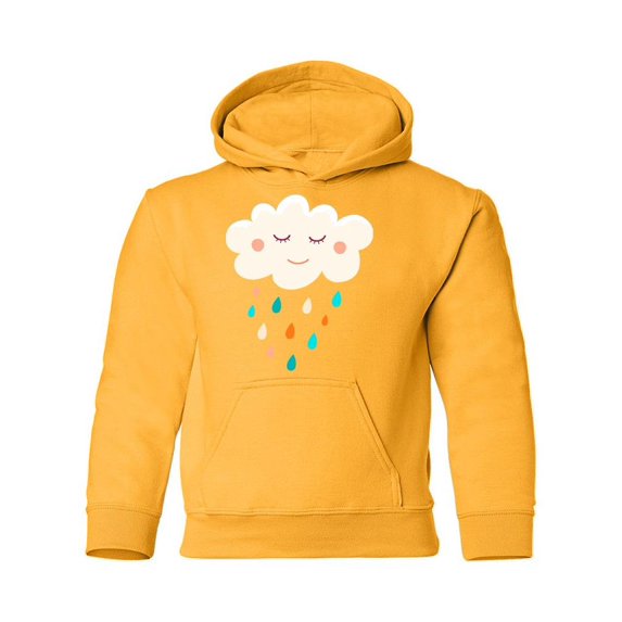 Happy Cloud Raining Hoodie Juniors -Image by Shutterstock, x-Large