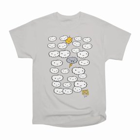 Happy Clouds T-Shirt Tee Gift For Him Merch For Her Apparel For Friend
