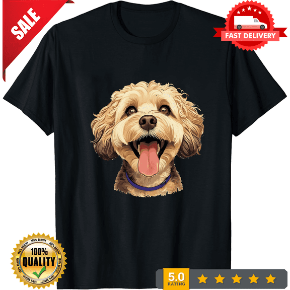 Happy Cockapoo' Unisex T-Shirt - 100% Cotton (S-XXL) (TA049558), LIMITED EDITION-TH64751