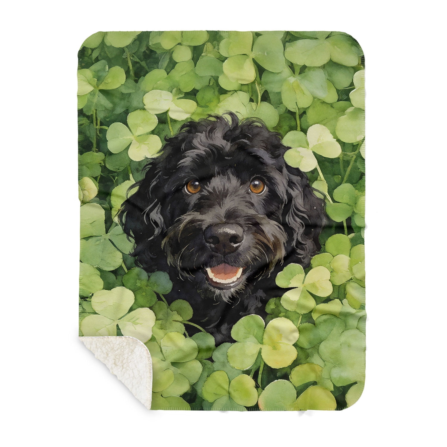 Happy Cockapoo Welcome St Patrick's Day Lucky Shamrocks Clover Cozy ...