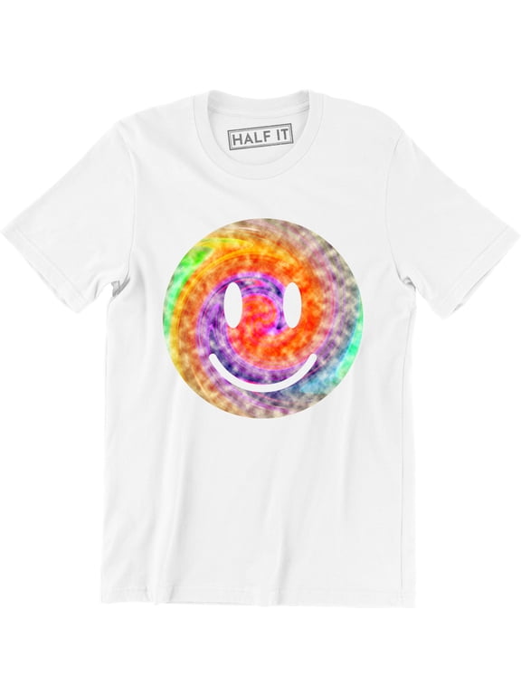 Happy Colorful Smile Face Emoji Emoticon Printed Funny Men's T-Shirt