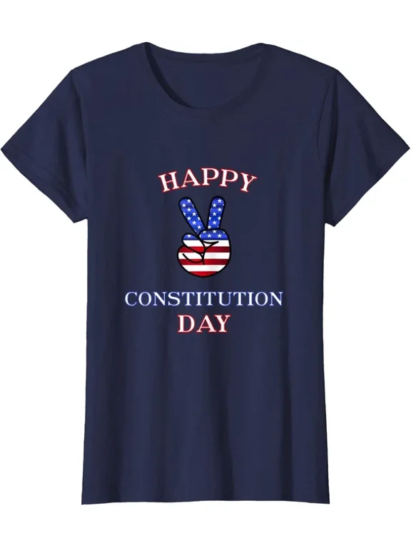 Happy Constitution Day American Memorial Graphic T-Shirt