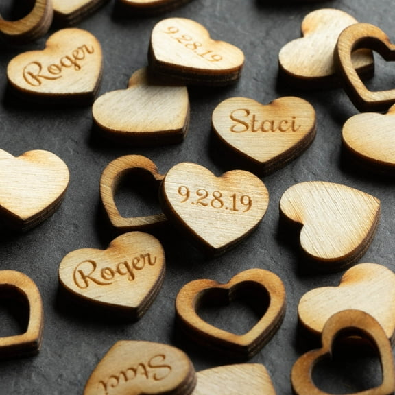 Happy Couple Wood Confetti