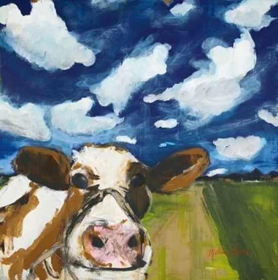Happy Cow Canvas Art - Melissa Lyons (24 x 24)