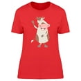thumbnail image 1 of Happy Cow Cartoon T-Shirt Women -Image by Shutterstock, Female Medium, 1 of 2