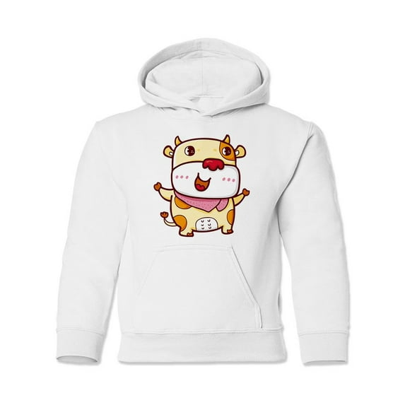 Happy Cow Hoodie Juniors -Image by Shutterstock, Large