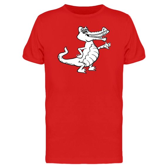 Happy Crocodile Doodle Cartoon Tee Men's -Image by Shutterstock