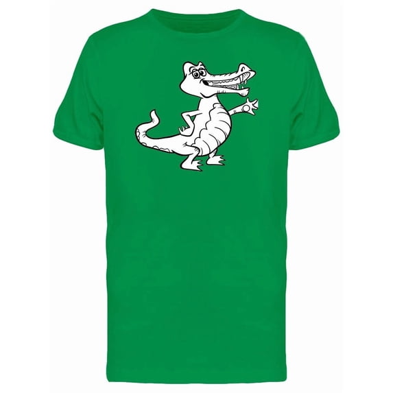 Happy Crocodile Doodle Cartoon Tee Men's -Image by Shutterstock
