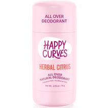 Happy Curves All over Natural, Aluminum-Free, Deodorant Stick (Herbal Citrus), Female, 2.65 oz