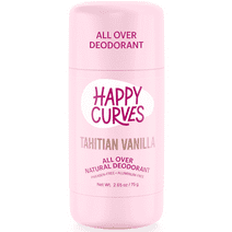 Happy Curves All over Natural Deodorant Stick (Tahitian Vanilla), Female, 2.65 oz