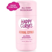 Happy Curves Natural, Aluminum Free Whole Body Deodorant for Women, Herbal Citrus, Stick, 2.65 oz