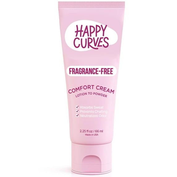 Happy Curves Comfort Cream, Aluminum Free Whole Body Deodorant for Women, Fragrance Free, 2.25 oz