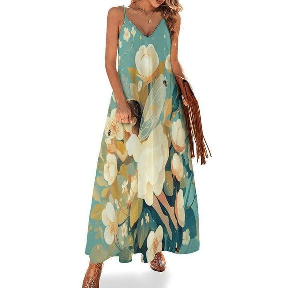 Happy Cute Bees Sleeveless Dress for Women Clothing Female Women's Summer Skirt