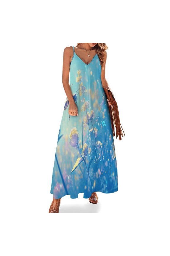 Happy Cute Bees Sleeveless Dress for Women Clothing Female Women's Summer Skirt