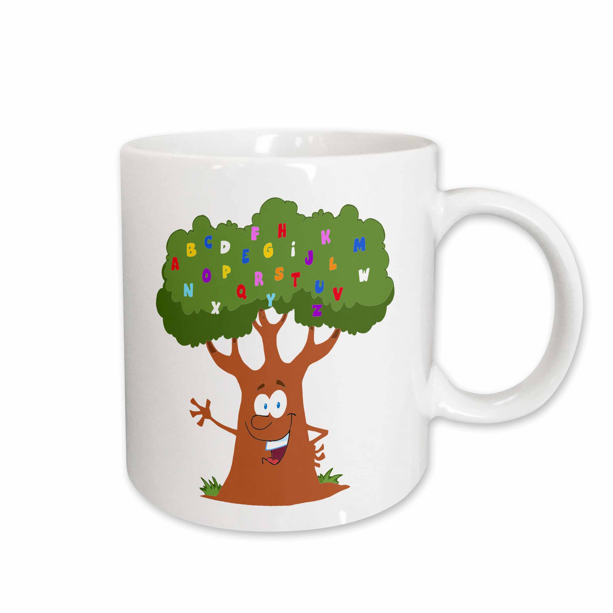 3drose, Happy Cute Cartoon Abc Alphabet Tree, 11oz Mug - Walmart.com