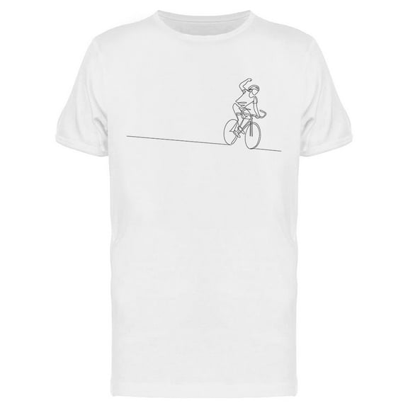 Happy Cyclist T-Shirt Men -Image by Shutterstock, Male Large