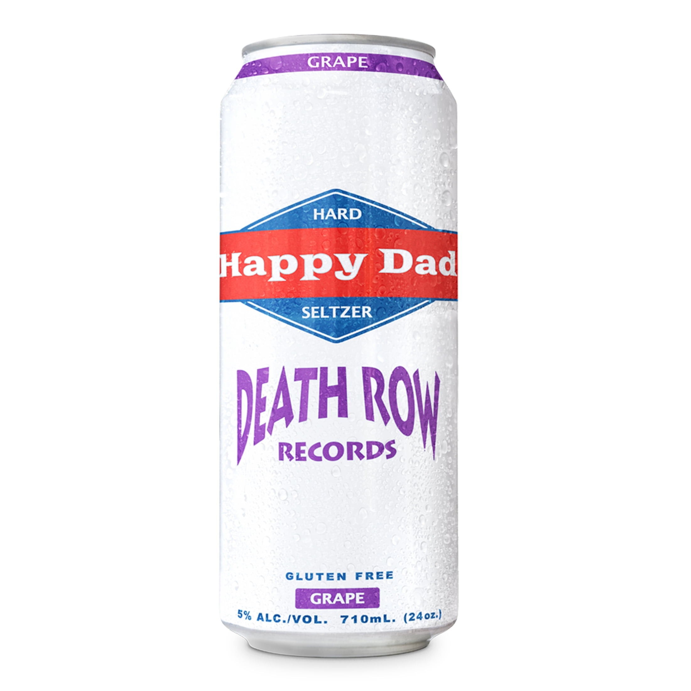 Happy Dad Grape Death Row Records Hard Seltzer, 24 fl oz Can, 5 ABV
