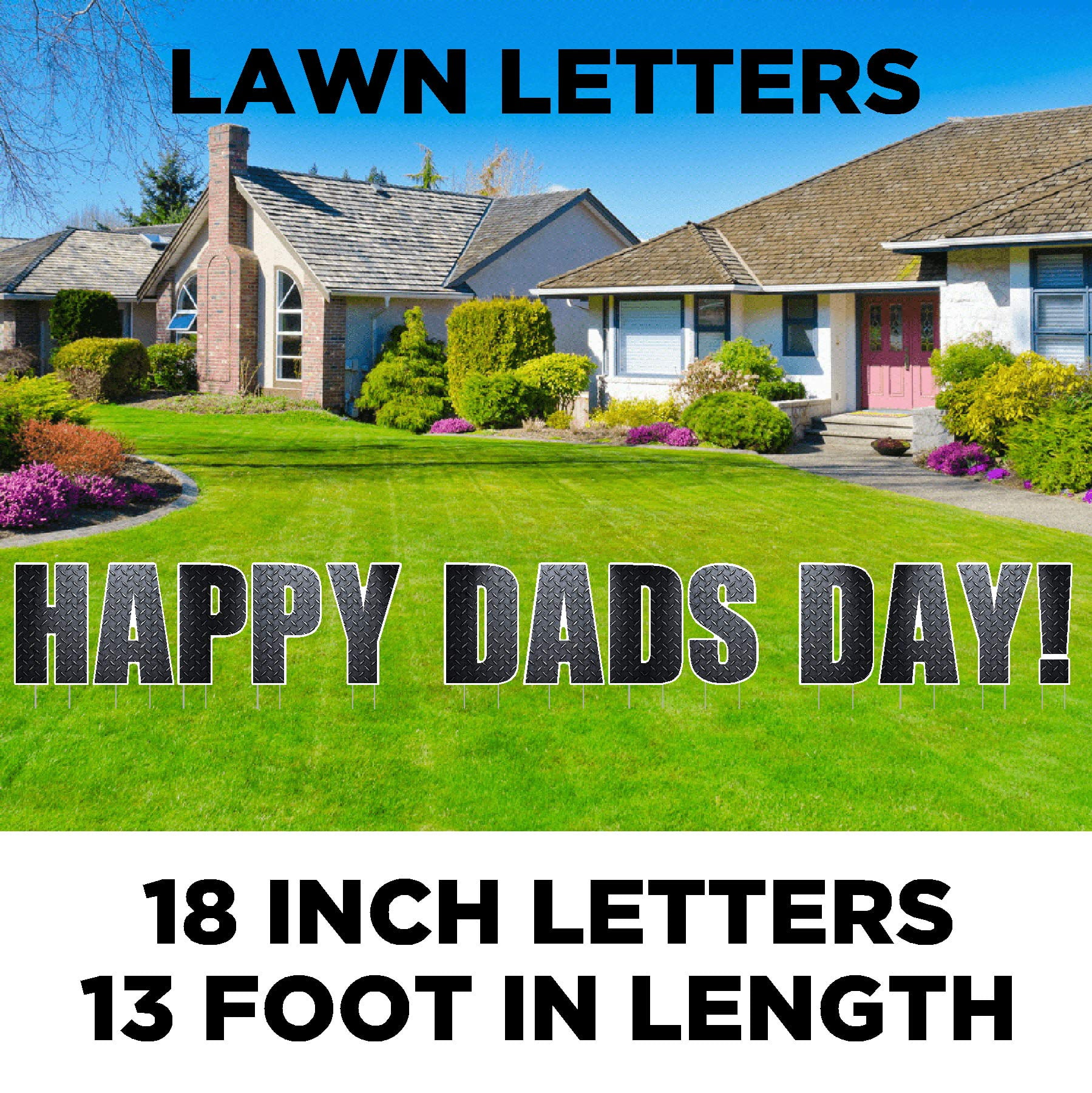Happy Dads Day! Lawn Display - Happy Fathers Day Lawn Sign - Yard decoration - Letters spell out Happy Dads Day!