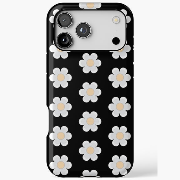 Happy Daisy Smiling Flower Design iPhone Case 11 through 17 Pro Max