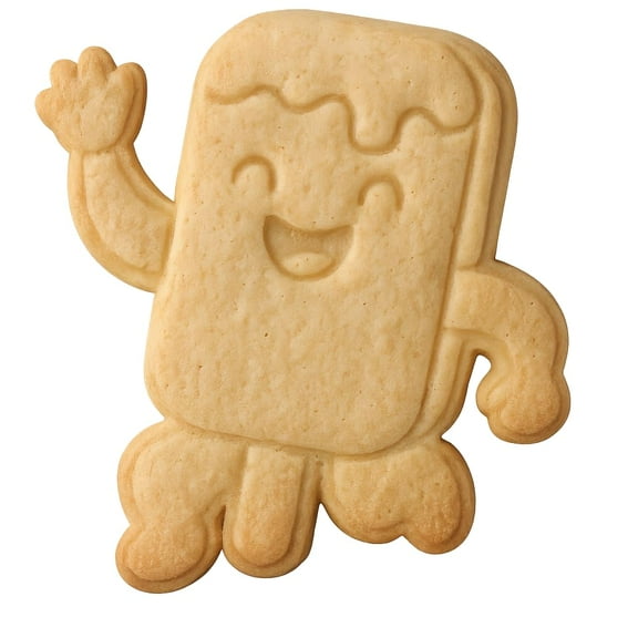 Happy Dancing Popsicle Cookie Cutter & Stamp 4x3.6" for Baking & Fondant Clay