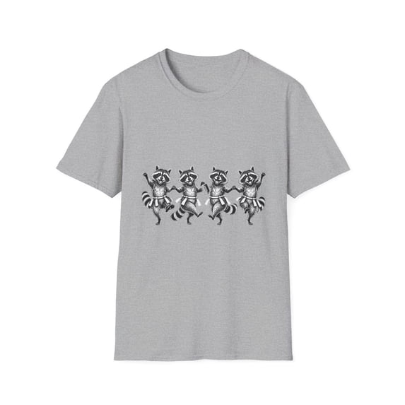Graphic Raccon Happy Dancing Raccoons With Football Graphic T-Shirt - Walmart.com