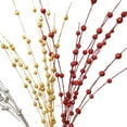 thumbnail image 1 of Happy Date 10Packs Artificial Glitter Berry Stem Ornaments Fake Christmas Picks Decorative Glitter Sticks for Christmas Tree DIY Wreath Crafts Gift Fireplace Holiday Home Decor, 1 of 1