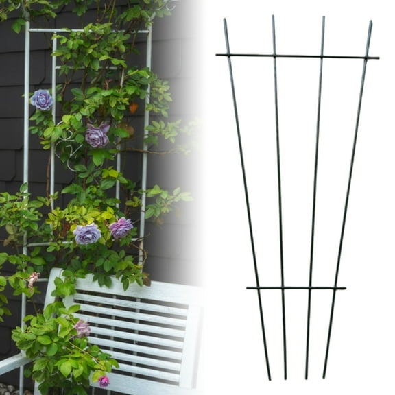 Happy Date 15.7 x H x 7.0 W,Black Garden Metal Vine Sturdy Trellises for Outdoor Climbing Plants Support Structures