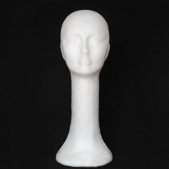 Happy Date 18 Inch Head Wig Head Mannequin Manikin Style Model and Display Womens Wigs Hats and Hairpieces Stand Large 1Pcs/2Pcs