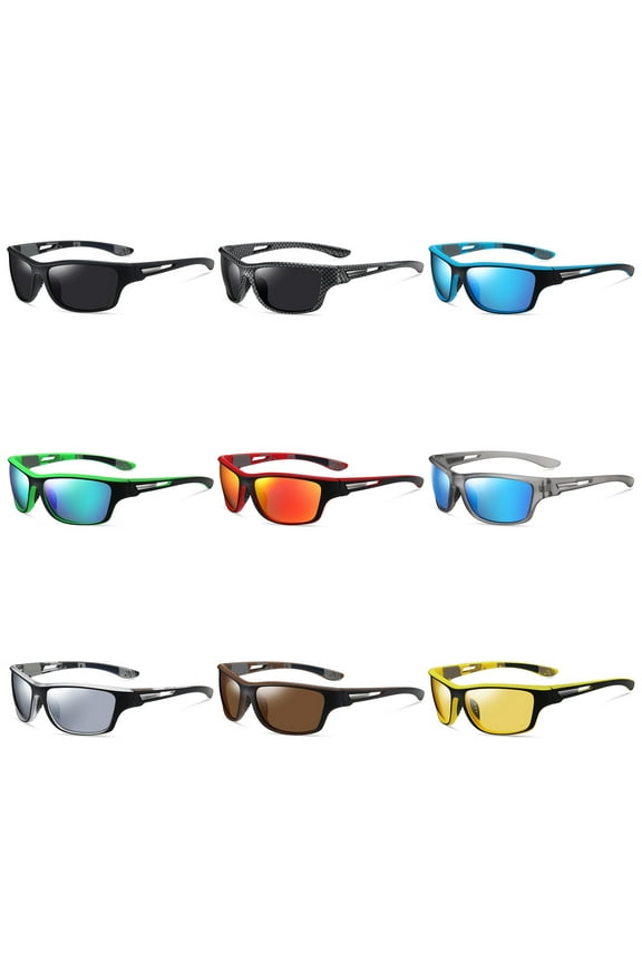 1Pair Polarized Sports Sunglasses for Men Driving Cycling Fishing Sun Glasses UV Goggles