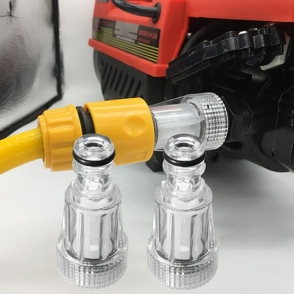 Happy Date 2PCS Water Filter 3/4-Inch Inner Thread High Filtration Volume Transparent High-pressure Car Washing Machine Water Filter for Karcher K2-K7