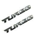 thumbnail image 1 of Happy Date 2Pcs Car Rear Trunk Fender Turbo Metal Stickers Turbo Badges, 1 of 9