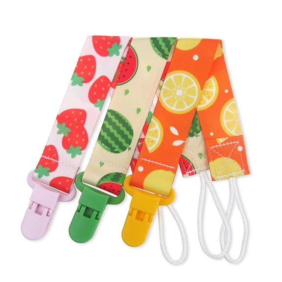 Happy Date 3Packs Baby Pacifier Clips Solid Color, Universal Holder Leash for Boys and Girls, Teething Toys Teethers