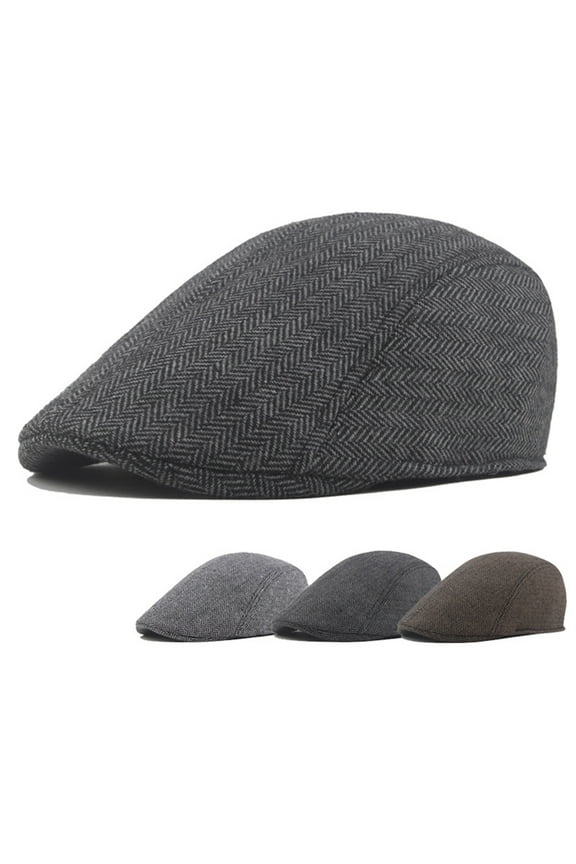3Pcs Men Flat Cap Newsboy Hats Cotton Blendd Cabbie Hats for Men Ivy Irish Driving Hats Gatsby Hat
