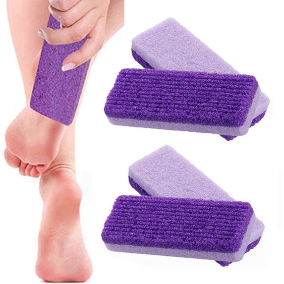 Happy Date 4Pcs Pumice Stone for Feet Callus Remover Foot Scrubber for Hard Skin on Feet Heels and Palm Dead Skin Remover, Pedicure Exfoliation Tool