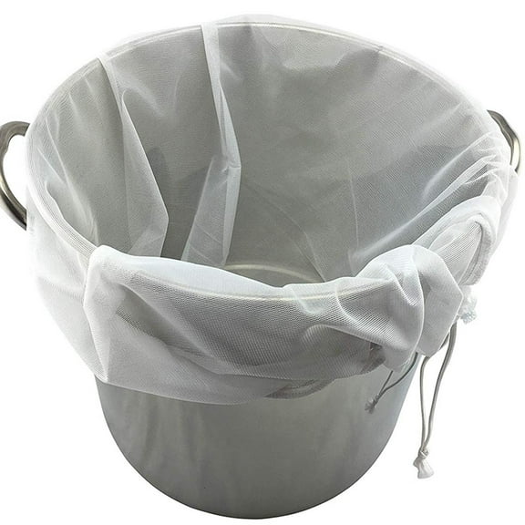 Happy Date Brew Bag, Extra Large (20" x 27") Straining Bag,Reusable Cold Brew Bags Fine Mesh Bag for Fruit Cider Apple Grape Wine Press Drawstring Straining Brew in a Bag