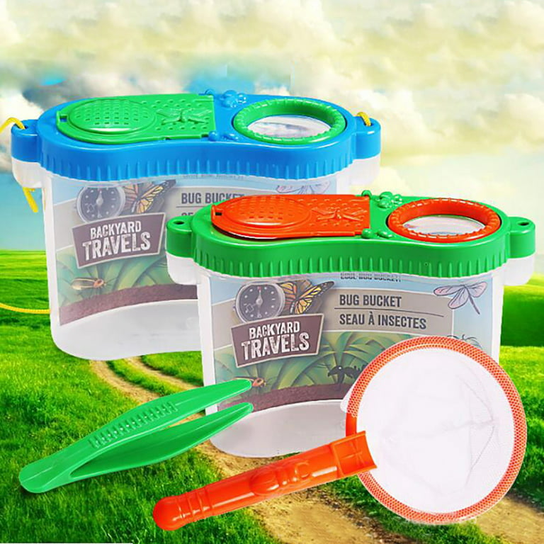 Happy Date Bug Catcher Kit for Boys and Girls for Outdoor Explorer Bug  Collection - Magnifying Glass, Butterfly Net, Tweezers for Boys and Girls